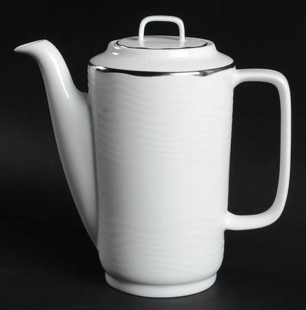 Merry White Coffee Pot & Lid