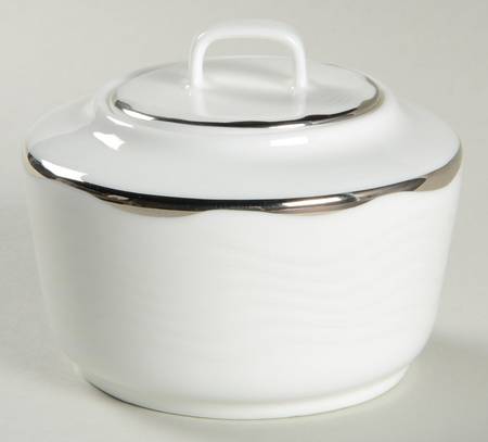 Merry White Sugar Bowl & Lid