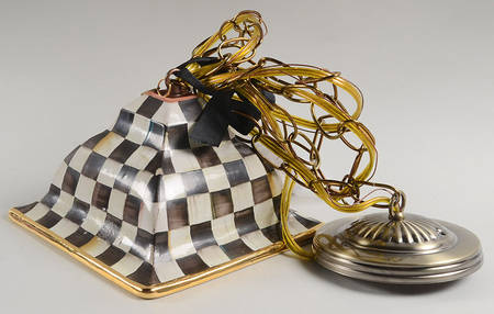 Courtly Check Square Pendant Lamp
