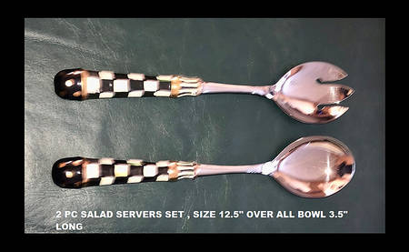 Courtly Check (2 Piece) Salad Set with Stainless Bowl
