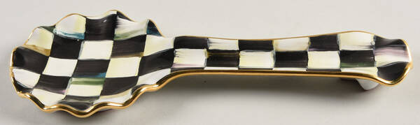 Courtly Check Spoon Rest/Holder (Holds 1 Spoon)