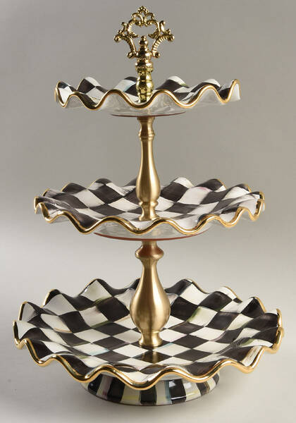 Courtly Check 3 Tier Serving Tray