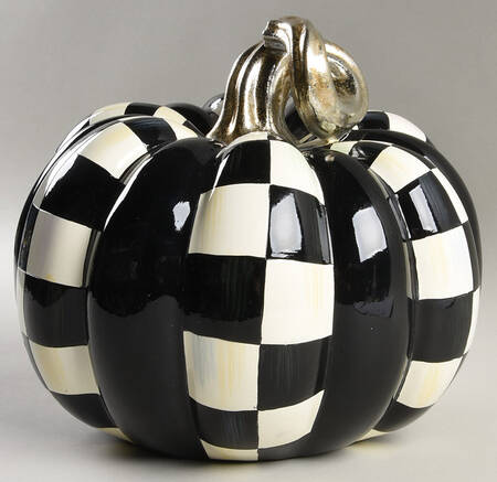 Courtly Check Short Decorative Pumpkin