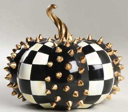 Courtly Check Short Decorative Pumpkin