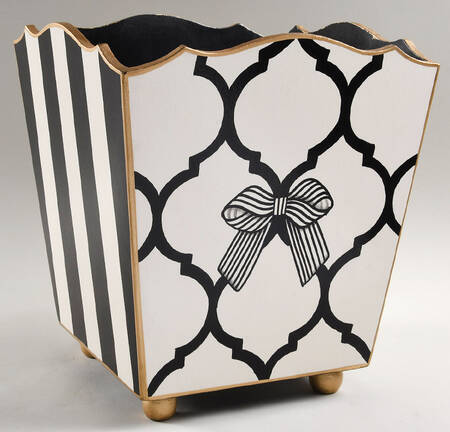Courtly Check Waste Basket Wood
