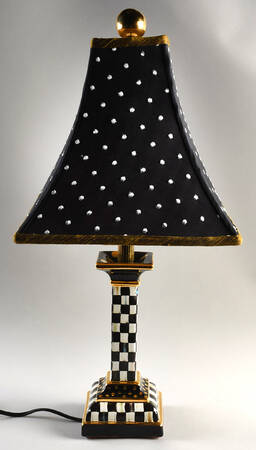Courtly Check 22" Electric Lamp & Shade