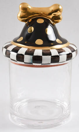 Courtly Check Glass Treat Jar & Ceramic Lid