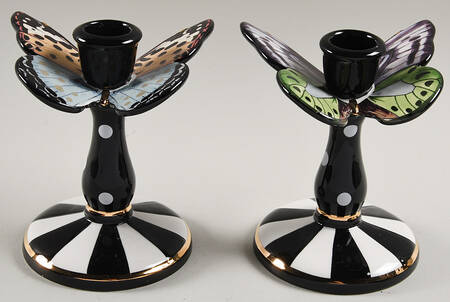 Courtly Check Figural Candleholder - Set of 2