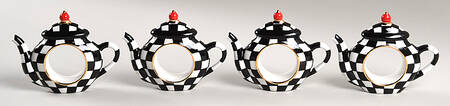 Courtly Check Napkin Ring - Set of 4