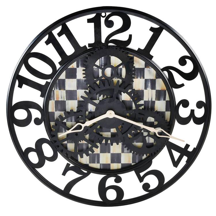 Courtly Check Hanging Wall Clock
