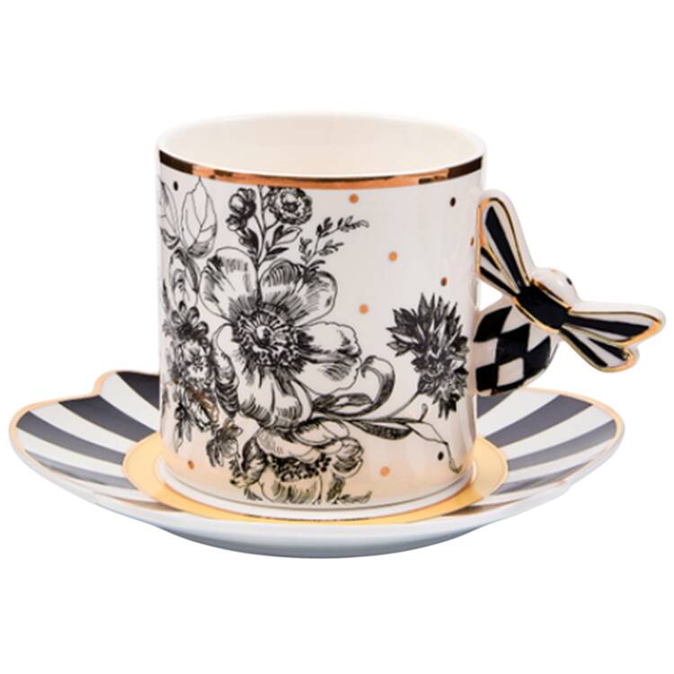 Courtly Check Mug & Saucer Set