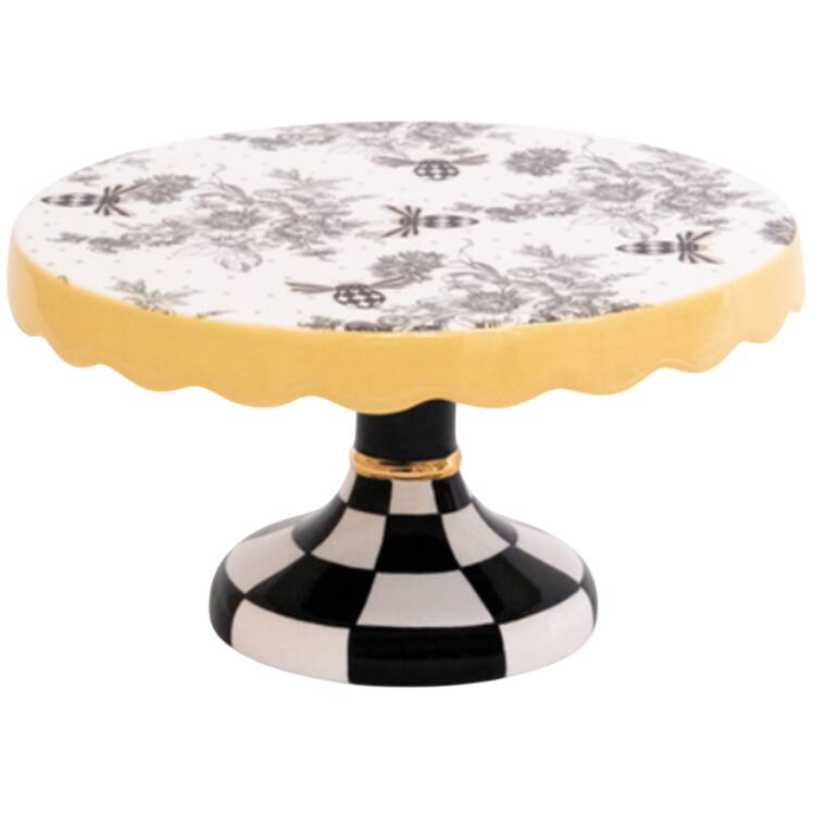 Courtly Check 8" Diameter Pedestal Cake Stand
