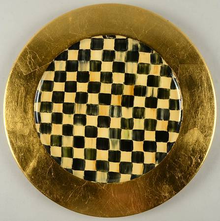 Courtly Check Wood Service Plate (Charger)