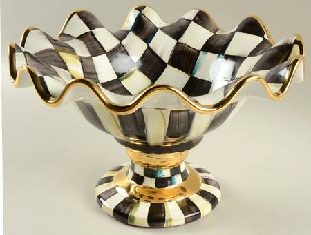 Courtly Check Round Compote (Height X Width)