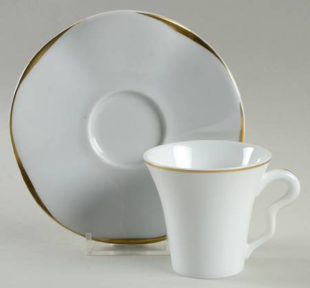 Etincelle Or (Gold) Flat Demitasse Cup & Saucer Set