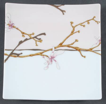 Amour En Cage (Oxygene Shape) Square Bread & Butter Plate