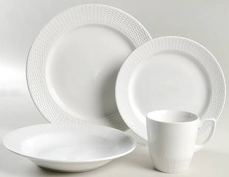 Basketweave 4 Piece Place Setting