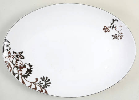 Chocolate Swirl 14" Oval Serving Platter