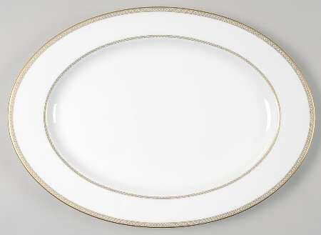 Riverside Park Gold 15" Oval Serving Platter