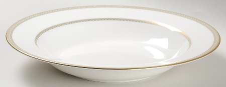 Riverside Park Gold Large Rim Soup Bowl