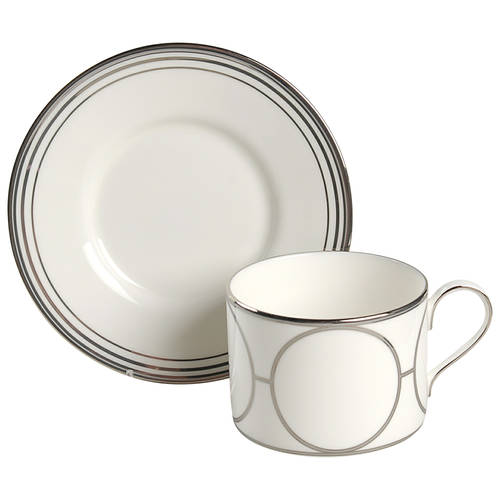 Platinum Links Flat Cup & Saucer Set