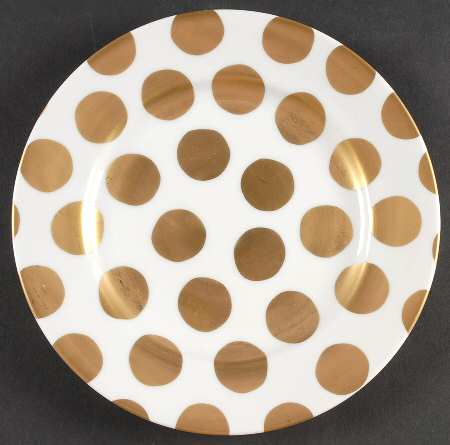 Dots Florentine Gold Salad Plate