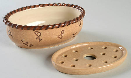 Branded 2-Piece Soap Dish (Bowl and Strainer)