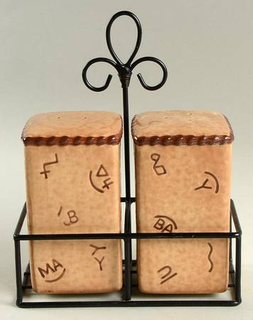 Branded Salt & Pepper w/Metal Stand (SAPM2)