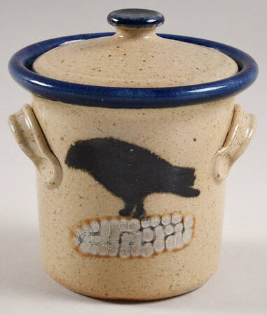 Crow Sugar Bowl & Lid