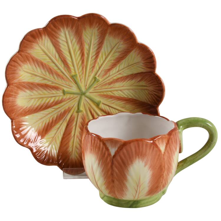 Tulip Footed Cup & Saucer Set