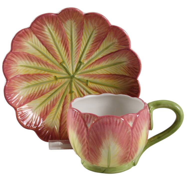 Tulip Footed Cup & Saucer Set