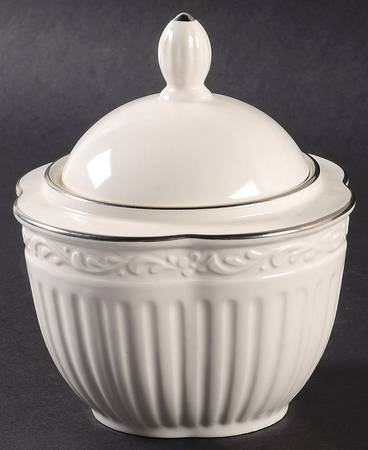 Italian Countryside Platinum Sugar Bowl & Lid