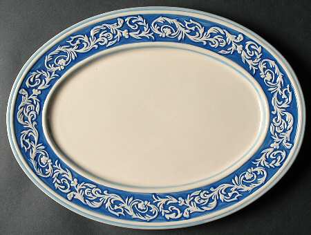 Blue Provencale 15" Oval Serving Platter