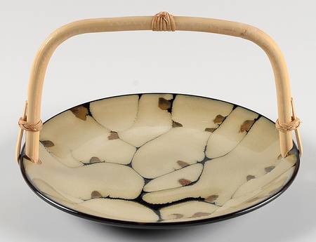 Anissa 7''-7 1/4'' Basket W/Bamboo Handle HC