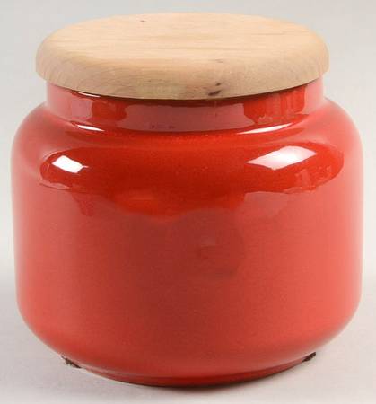Classic Collection Red Small Canister & Lid