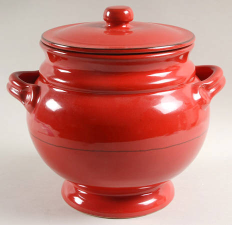 Classic Collection Red Cookie Jar & Lid
