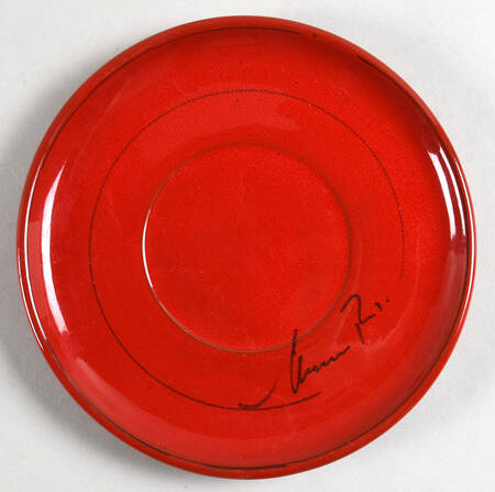 Classic Collection Red Saucer for Flat Cup by Mamma Ro