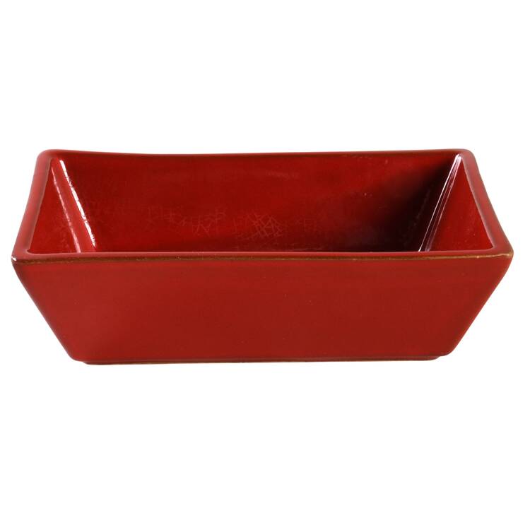 Classic Collection Red 6" Rectangular Vegetable Bowl