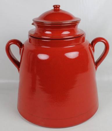 Classic Collection Red Bean Pot w/Lid & Warmer Insert