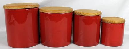 Classic Collection Red Medium Canister & Lid