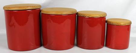 Classic Collection Red Large Canister & Lid