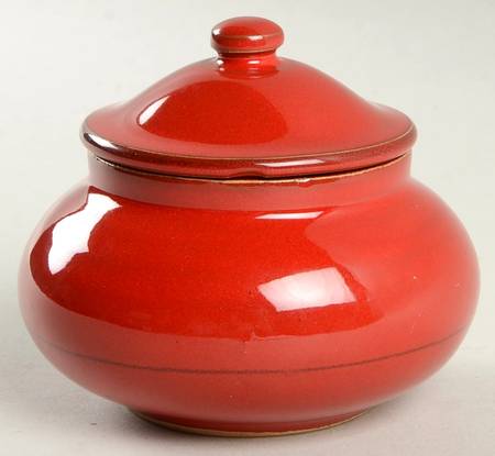 Classic Collection Red Sugar Bowl & Lid
