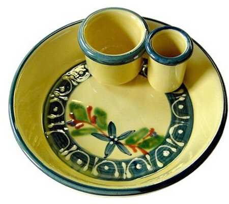 Polinesia Olive Set-3 Pc(Olive Dish,Toothpick & Pit Holders)