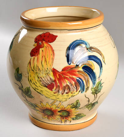 Red Rooster Cookie Jar No Lid