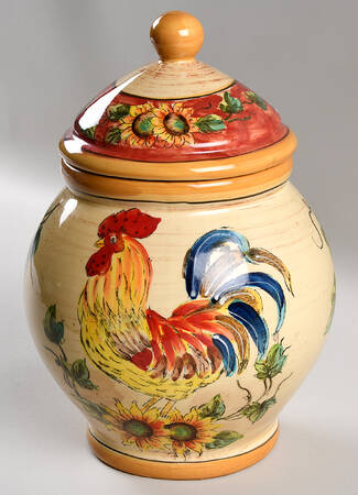 Red Rooster Cookie Jar & Lid