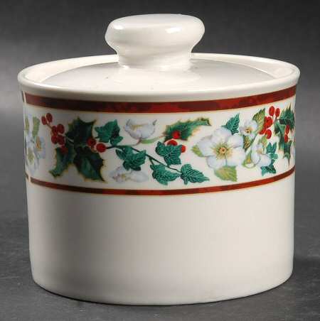 Holly Sugar Bowl & Lid