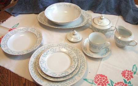 Danube (Blue White Floral) Footed Cup & Saucer Set