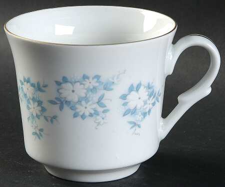 Danube (Blue White Floral) Flat Cup