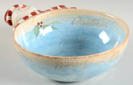 Snowman 9" Figural Serving Bowl