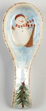 Snowman Spoon Rest/Holder (Holds 1 Spoon)